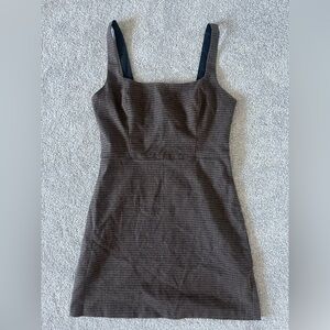 Abercrombie & Fitch Plaid Dress with Black Straps